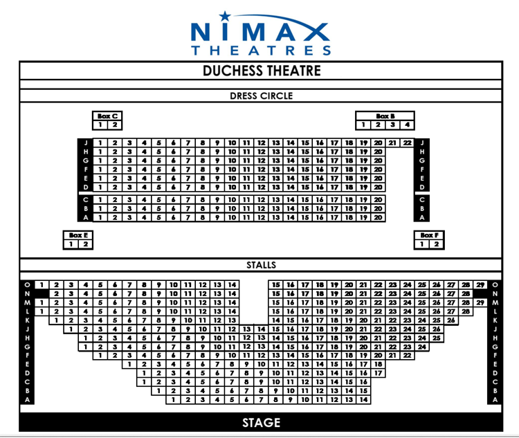 Duchess Theatre Seating Chart